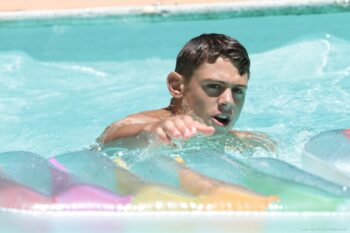 Keanu at the Pool