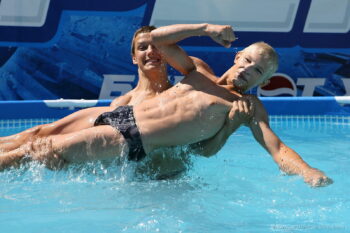 Pool gymnasts